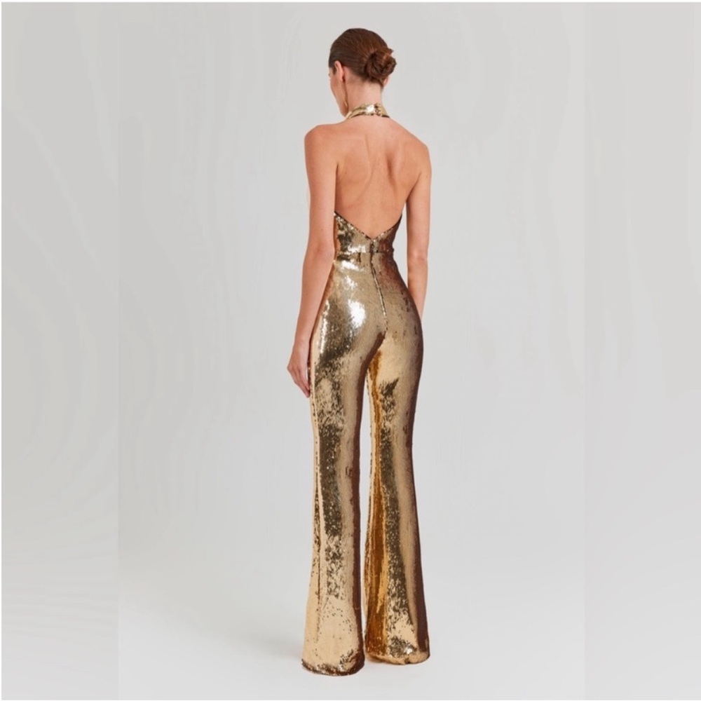 NADINE MERABI Tianna Gold Jumpsuit - Picture 5 of 16